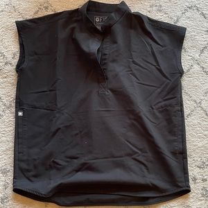 FIGS Black Rafaela Scrub Top